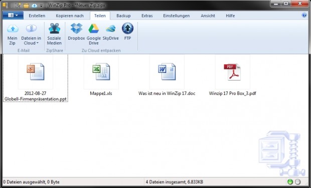 Winzip 17 (Bild: Corel)